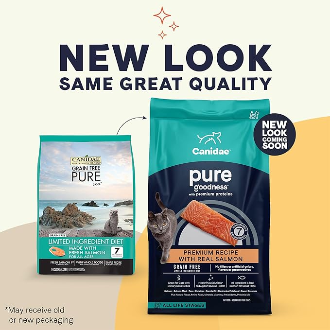 Canidae Pure Limited Ingredient Premium Dry Cat Food, Real Salmon Recipe, 10 lbs, Grain Free