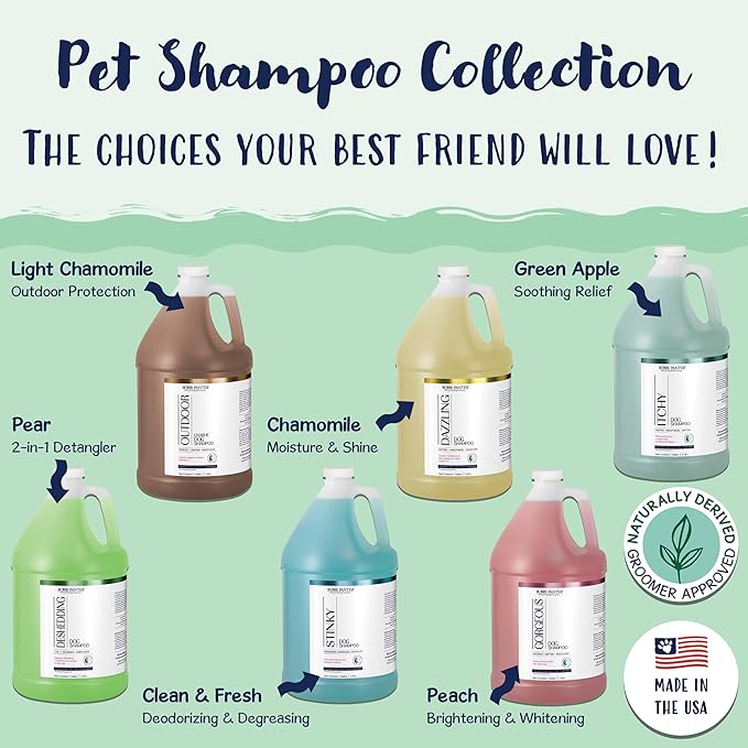 Bobbi Panter Itchy Dog Shampoo for Soothing Skin Relief, Naturally Derived Ingredients, Tear-Free, Salt-Free, Paraben-Free, pH-Balanced, 20:1 Concentrated Formula, Green Apple Scent, 13 Oz.