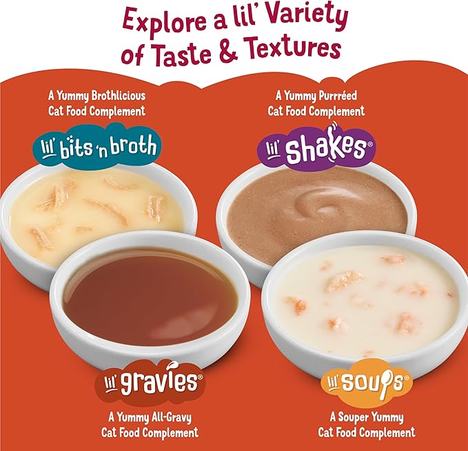 Purina Friskies Lil' Gravies Roast Beef Flavor Cat Food Complement Lickable Cat Treats - (Pack of 16) 1.55 oz. Pouches