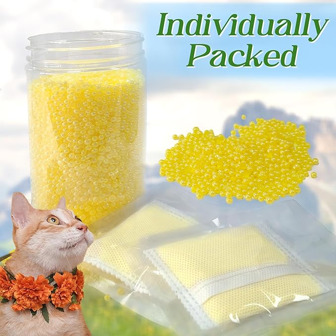 12 Pack Odor Remover Refills Compatible with Whisker OdorTrap Pod, Cat Toilet Odor Eliminates Deodorant for Litter-Robot and Traditional Litter Boxes, Litter Deodorizer (Lemon)