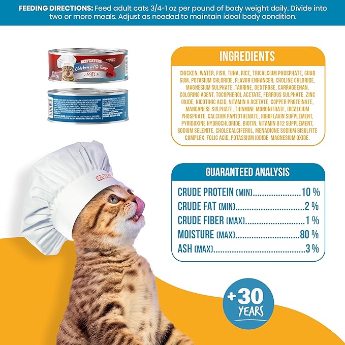 Beefeaters Cat Treats - Chicken Tuna Pate 5.5oz, Case of 24 | Complete Wet Cat Food, Essential Vitamins & Taurine, No Artificial Additives | Training Treats | Supports Immune System & Eye Health