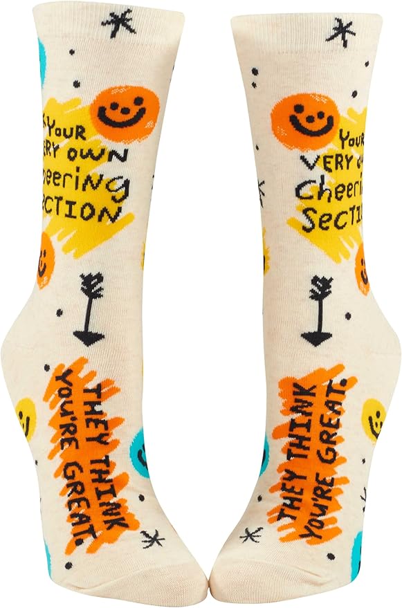 Blue Q Women's Funny Novelty Crazy Crew Socks with Sayings