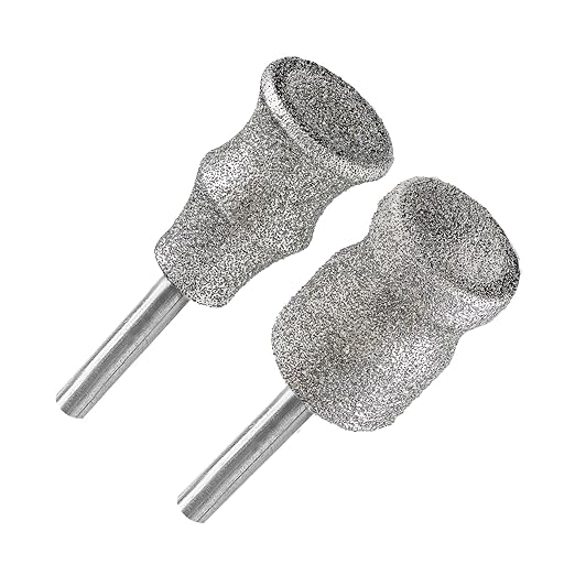BGTEC Diamond Rotary Pet Nail Grinder Bits Dog Nail Grinder Replacement Head -2PCS 1/8" Replacement Grinder Wheel for Animals Nail Care (B+D)