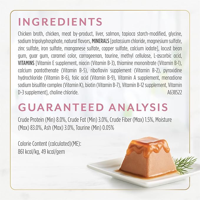 Fancy Feast Gems Pate Cat Food Mousse With Salmon and a Halo of Savory Gravy Cat Food - (Pack of 8) 4 oz. Boxes