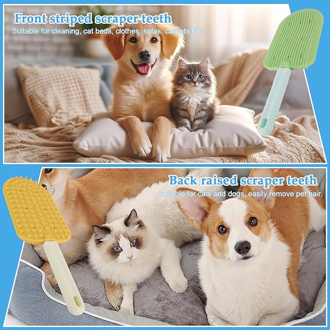 3pcs Cat Tongue Combs, Double Sided Cat Grooming Tongue Brush with Comfort Grip Handle Cat Tongue Licking Hair Comb Pets Shedding Brush for Grooming Hairballs & Keeping Clean