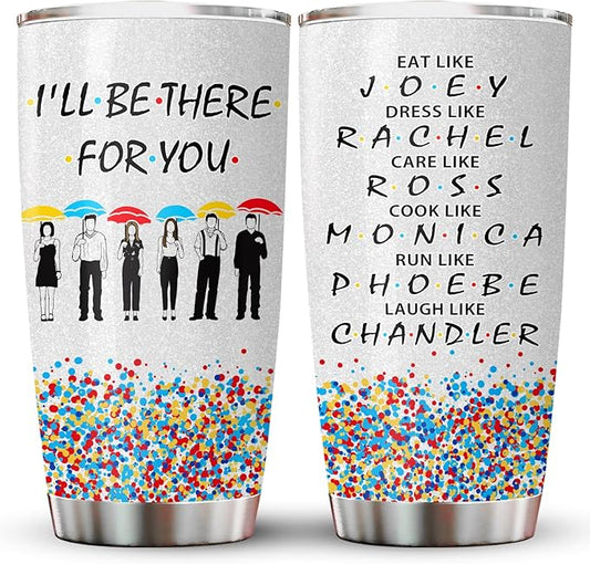 34HD Gifts for Friends, Friend Tumbler with Lid 20 oz Stainless Steel, Best Friend Cup, Friends Coffee Mug, Birthday Gifts for Women Men