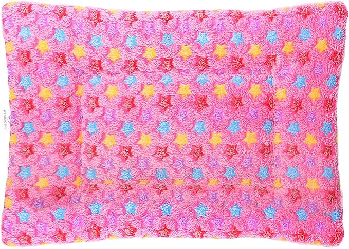 FJWYSANGU Fluffy Pet Cat Blanket Soft Coral Velvet Pet Puppy Cushion Mat Warm Cover Soft Pad Mat M Pink