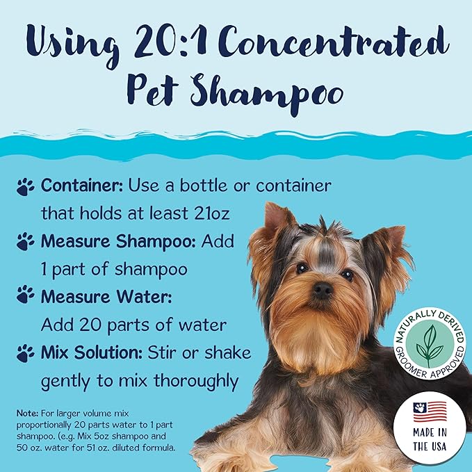 Bobbi Panter Heavy Duty Deodorizing Dog Shampoo for Degreasing & Moisturizing - Natural Ingredients, Tear-Free, pH-Balanced, 20:1 Concentrated Formula, Fresh & Clean Scent, 13 oz. (Case of 12)