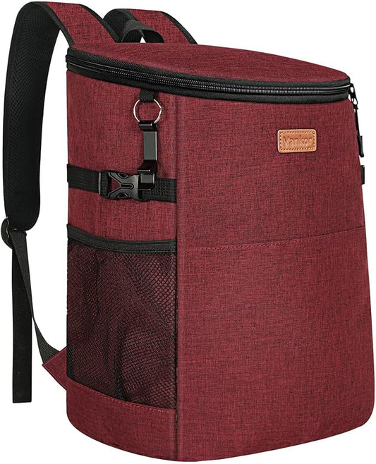 Camping Cooler Backpack 30 Cans, Soft Backpack Coolers Insulated Leak Proof Travel Cooler Bag Waterproof Lunch Picnic Beach Work Trip Thermal Bag Drink Beverage Beer Bag Cooler