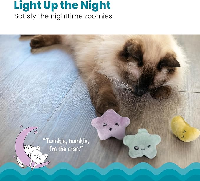 Catstages Toss 'N Twinkle Catnip Cat Toys - 3 Pack