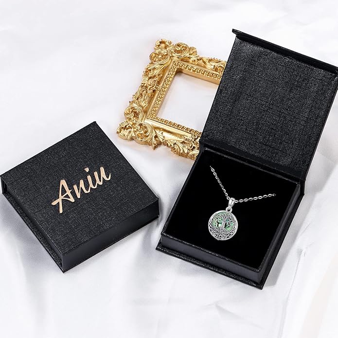 Aniu Cremation Jewelry for Ashes S925 Sterling Silver Urn Necklace Memorial Necklace for Human Ashes of Loved Ones Keepsake Pendant for Men Women