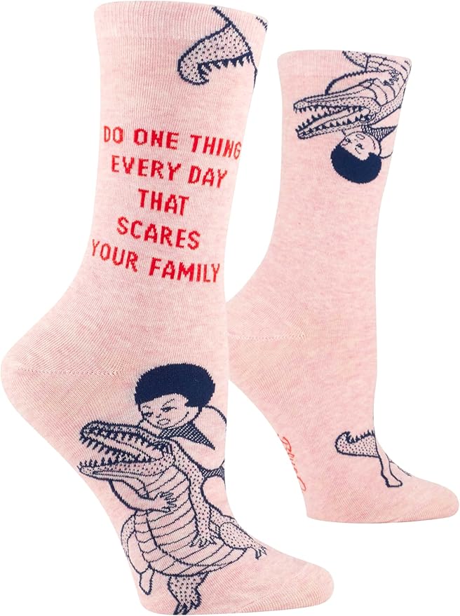 Blue Q Women's Funny Novelty Crazy Crew Socks with Sayings