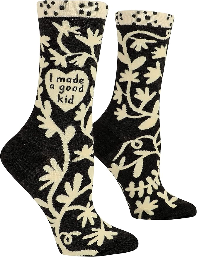 Blue Q Women's Funny Novelty Crazy Crew Socks with Sayings