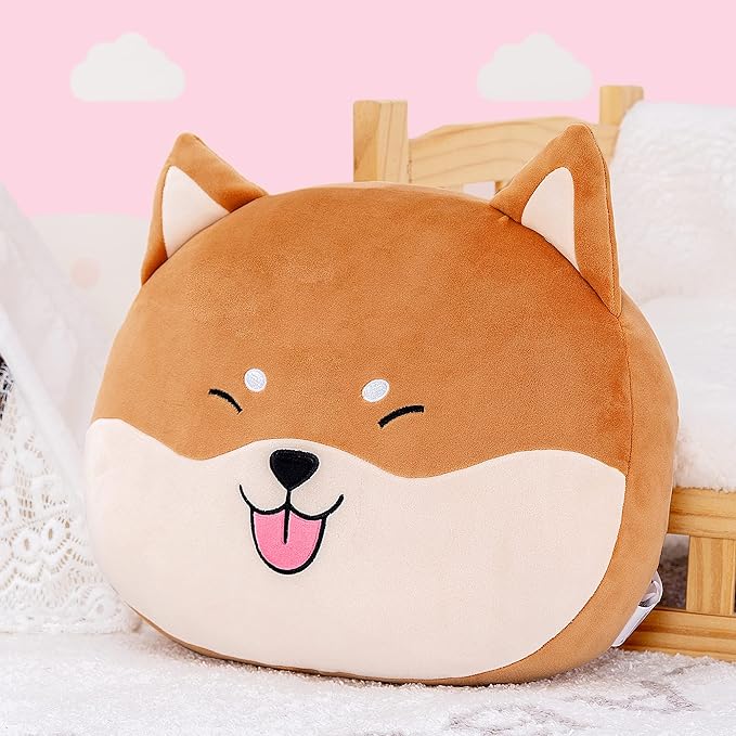 Lazada Shiba Inu Dog Plush Kids Pillow Toys Gift for Toddler for Girls Brown 15 Inches