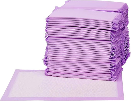 Amazon Basics Cat Pad Refills for Litter Box, Lemon Scent - Pack of 40, Purple and White