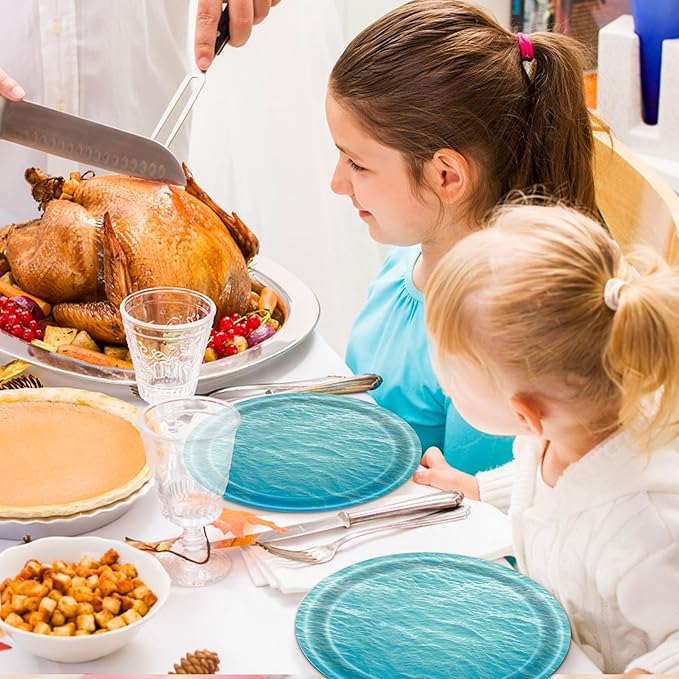 96 Pcs Ocean Sea Plates and Napkins Party Supplies, Disposable Forks Paper Dessert Tableware Decorations Birthday Table Dinnerware Favors Set, Serves 24