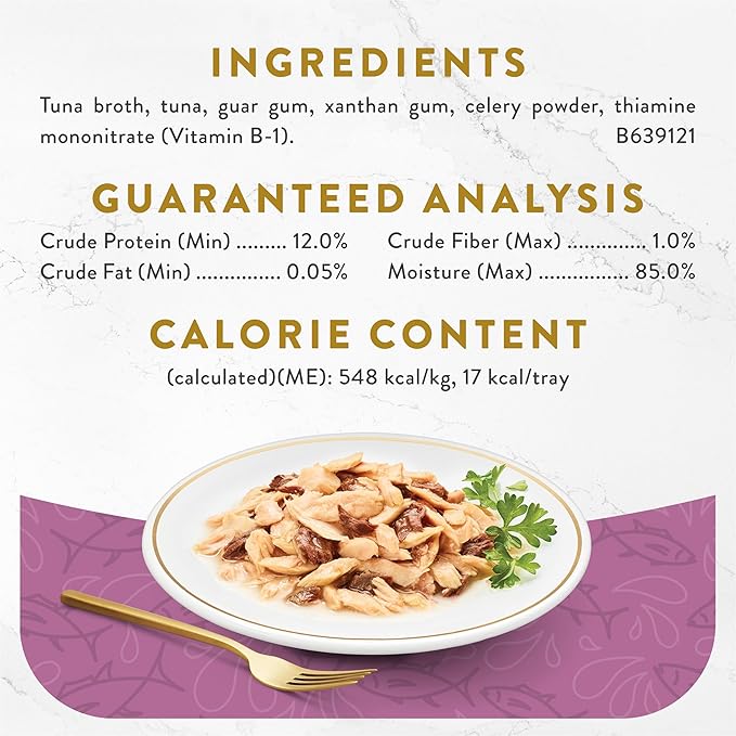 Purina Fancy Feast Appetizers Grain Free Cat Food Flaked Tongol Tuna Appetizer Lickable Cat Food Topper - (Pack of 10) 1.1 oz. Trays