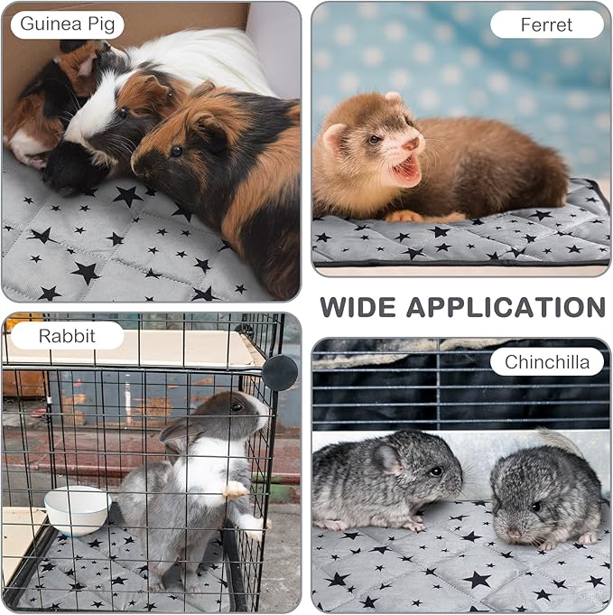 Namalu 4 Pack Self Warming Cat Bed Self Heating Cat Mat Star Pattern Soft Dog Crate Pad Thermal Pet Bed Mat Anti Slip Kennel Mat Washable Dog Cat Warming Bed for Outdoor Indoor Pet (18 x 18 Inch)