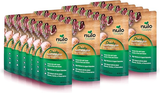 Nulo Freestyle Cat & Kitten Wet Cat Food Broth, Premium All Natural Grain-Free Cat Food Topper with No Added Minerals or Preservatives and High Animal-Based Protein (Pack of 24)