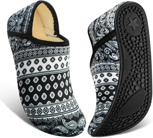 ATHMILE House Slippers for Women Men Indoor Barefoot Slippers Socks Furry Slip on House Shoes Cozy Comfy Slippers for Home Bedroom Travel Yoga