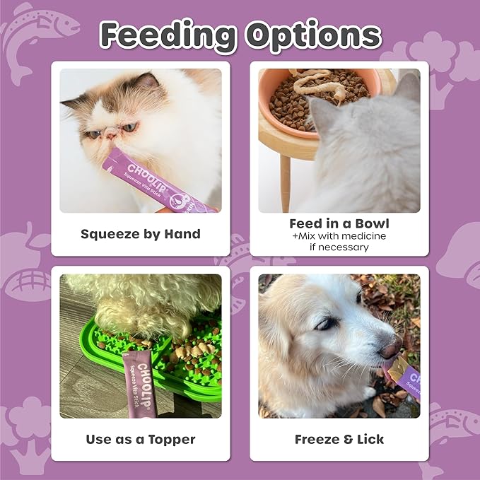 Squeeze Vita Stick Lickable Treats for Dogs & Cats. 49 Skin & Coat Support Sticks with Essential multivitamins. Soft and Tasty Paste for All Life Stages, Supporting Skin & Coat Health