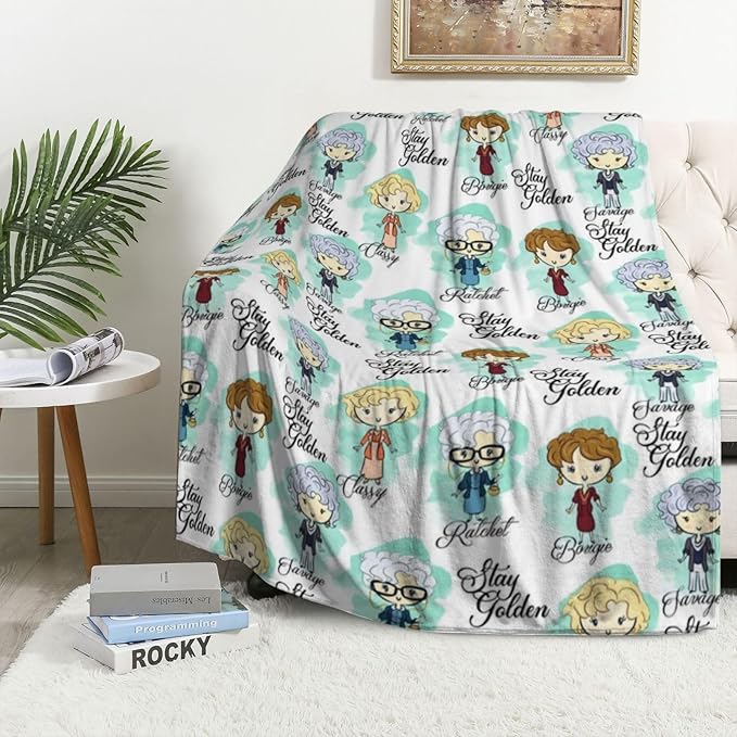Goldengirls Golden Girls Blanket Gifts 60x50 Throw Blanket Lightweight Golden Girls Merchandise for Couch Bed Sofa Car