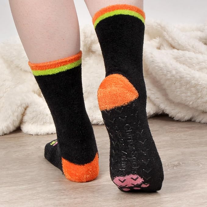 BambooMN Super Soft Warm Cute Women's Animal Non-Slip Fuzzy Fluffy Crew Winter Home Socks