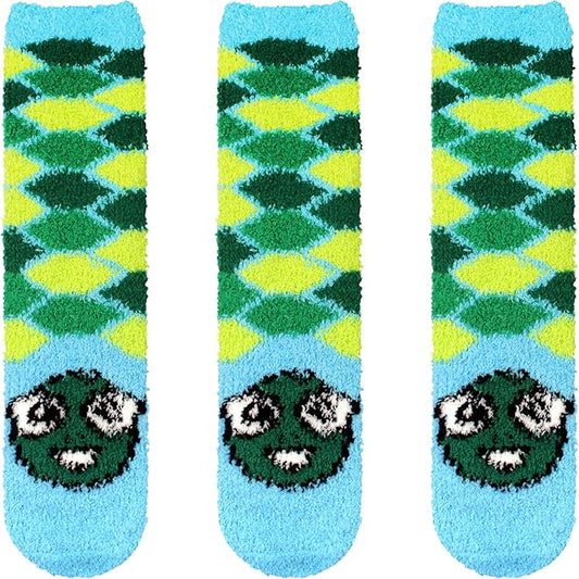 BambooMN Women's Super Soft Warm Microfiber Fuzzy Cozy Animal Socks or Christmas Winter Animal Socks, Value Pack