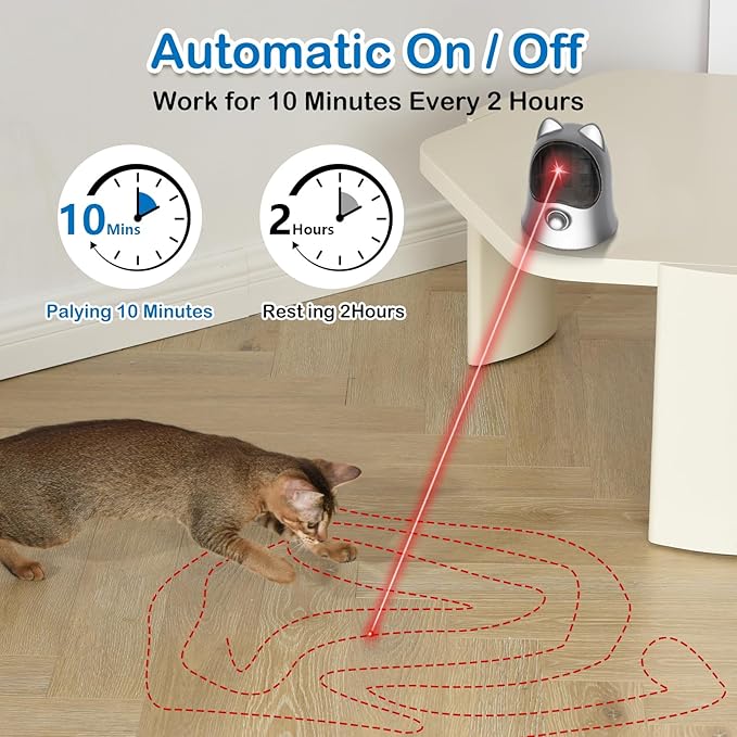 Cat Toys Laser with Real Random Trajectory (Silvery)