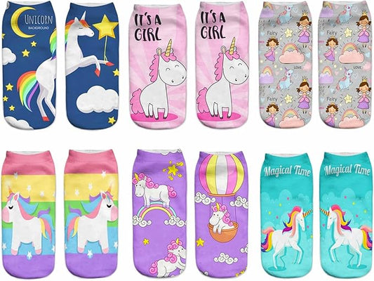 Benefeet Sox Funny Ankle Socks Cute Novelty No Show Animal Fruit Flower Cartoon Colorful Graphic Low Cut Socks for Women Girl