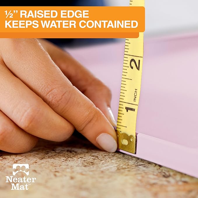 Neater Pet Brands Neater Mat Pet Mats for Food and Water, Dog Bowl Mat Waterproof Silicone, Pet Mat for Dog or Cat, Dog Food Mats for Floors Waterproof, Dog Water Mat & Dog Food Mat with Raised Edge