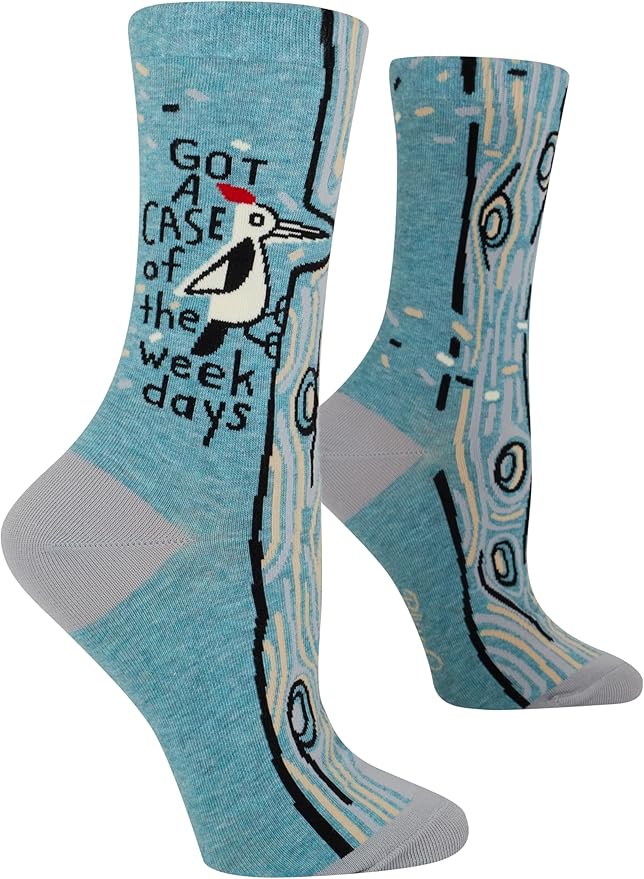 Blue Q Women's Funny Novelty Crazy Crew Socks with Sayings