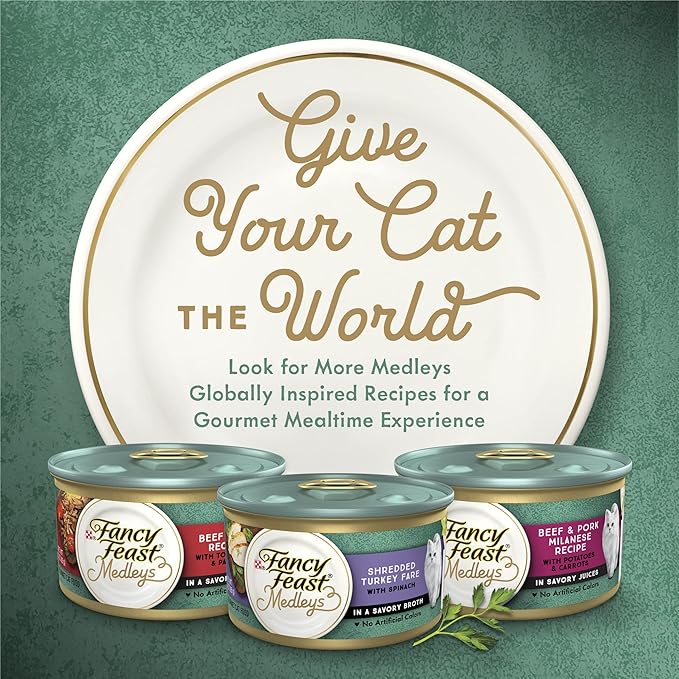 Purina Fancy Feast Pate Wet Cat Food, Medleys White Meat Chicken Primavera With Garden Veggies - (Pack of 24) 3 oz. Cans