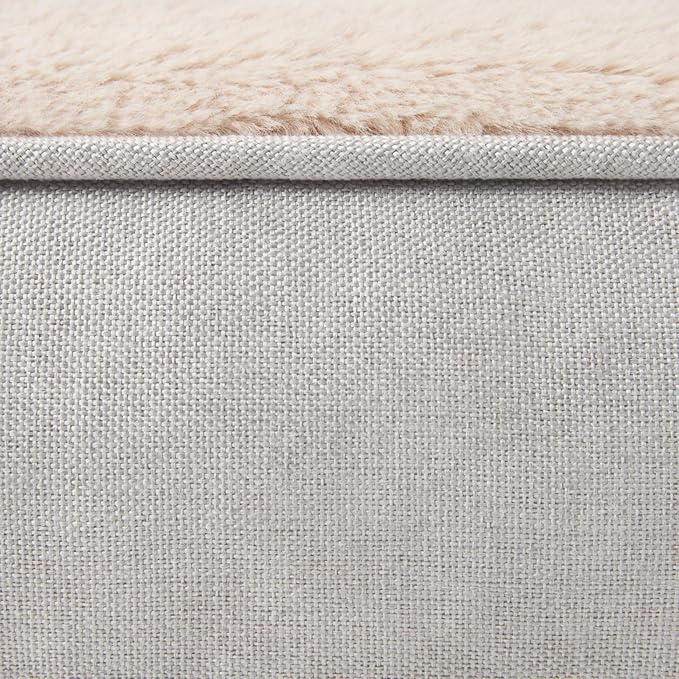 TOWN & COUNTRY EVERYDAY CuddleTown Comfy Solid Bolster Sofa Pet Bed, Supportive & Calming Egg Crate Foam, Water Repellent, Non-Slip Bottom, Machine Washable Cover, Grey, Medium 28"x23"x8"