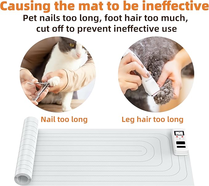 pet Training mat, Scan pet Indoor Electric Shock mat, LED Screen Cats and Dogs Electric Shock mat, Electric Drive Training mat to Keep Pets Away from The Sofa, 3 Modes (20"x48") (20x48) (12X60)