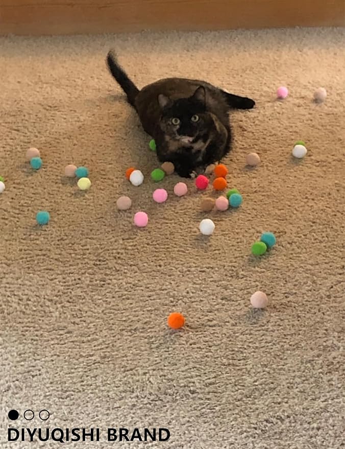Cat Toys Pack – 40pc Set of Jingle, Reflective, and Plush Balls for Indoor Cats – Safe, Fun, and Stress-Relieving Playtime for Cats