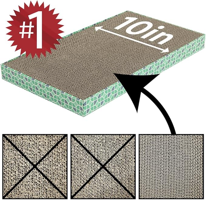 Kitty City Corrugate Cat Scratch Pad, Cat Non-Stick Litter Scoop, Cat Litter Mats, Cat Litter Box Kit