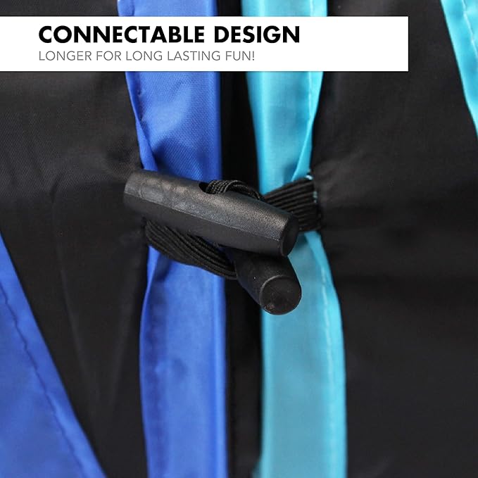 Purrfect Feline - 4 Way Cat Tunnel and Crinkle Cat Toy - Interactive Cat Toy with Cat Ball - Cat Supplies for Indoor Cats - Suitable for Ferrets, Rabbits or Small Dogs - Light Blue - L