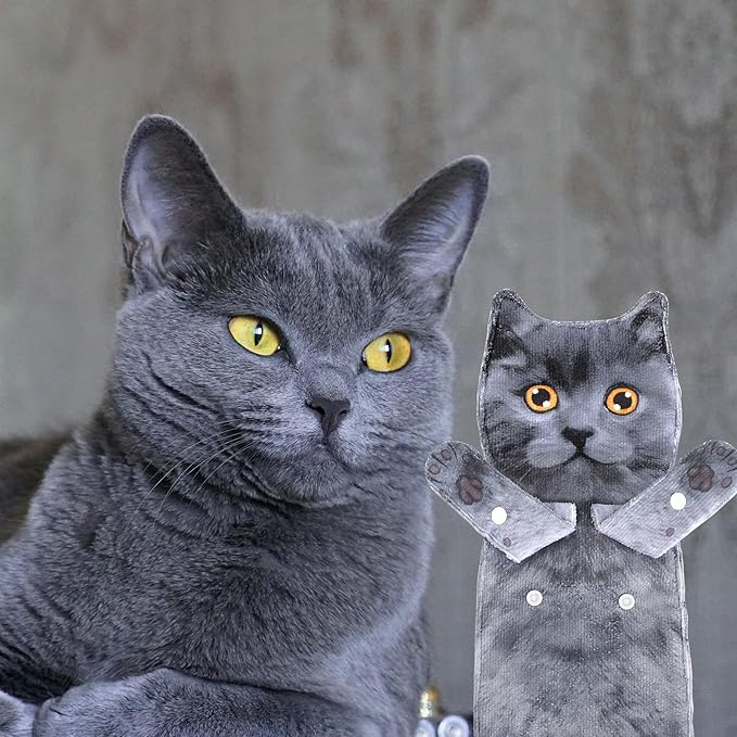 Cat Funny Hand Towels for Bathroom Kitchen- Cute Decorative Kitten Decor Hanging Face Towels- Unique Housewarming Valentines Mothers Birthday Gifts for Women Mom Cat Lovers