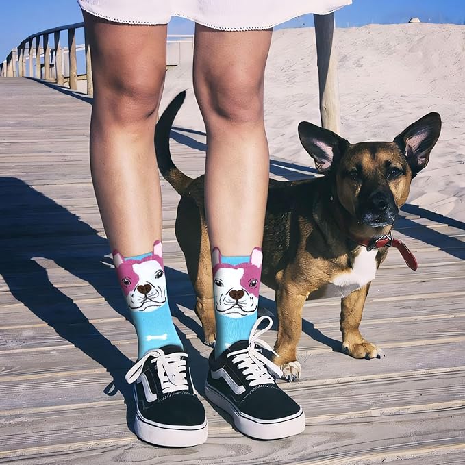 AGRIMONY Women's Cat Socks Cute Animal Socks Dog Valentines Easter Fun Gifts for Women