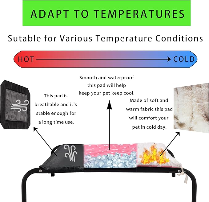 Elevated Dog Bed with Metal Frame, Raised Dog Bed with Waterproof Mesh, Dog Cot with No-Slip Rubber Feet, Portable Pet Bed. (S, Black)