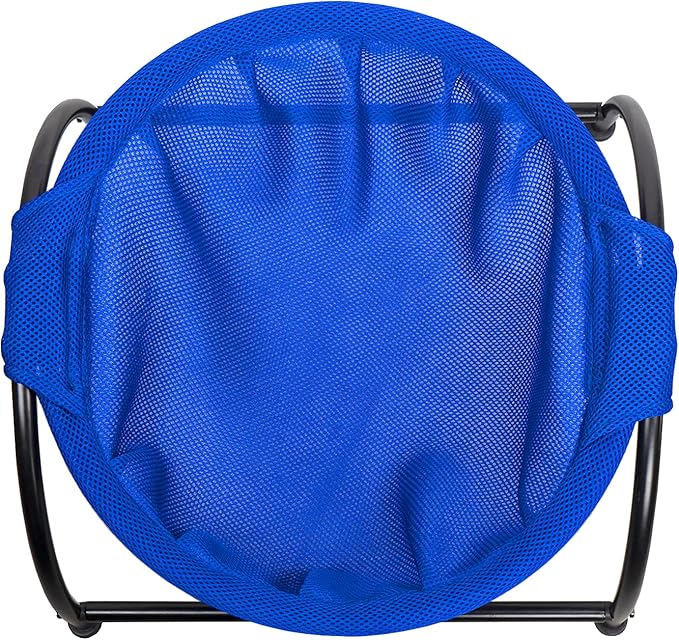 MeowWoof Cat Hammock Bed, Elevated Cat Stand Bed, Washable Pet Sleep Bed Supplies for Kitten Puppy (Blue Black)