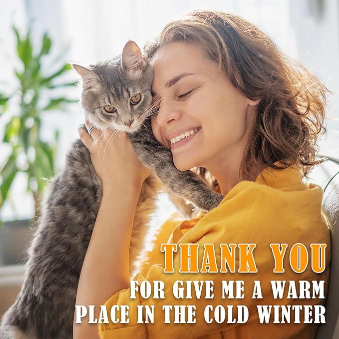 Kiroto Pet Heating Pad, Outdoor Heating Pad for Cats, Cat Heating Pad for Cat House Outside, Waterproof Cat Warming Pad for Feral Cats, Safe Electric Heat Pad, Heated Outdoor Cat Bed, 27" X 16"