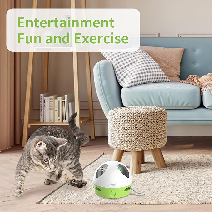 PETGEEK Interactive Cat Toy, Hide Mouse Cat Toy with Squeaky Mouse, Electronic Automatic Cat Toys with Catnip Filled Hidey Mouse, Best Gift for Birthday, Thanksgiving, Christmas, New Year