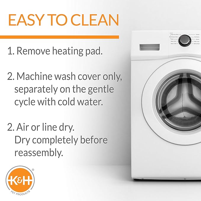 K&H Pet Products Heated Thermo-Kitty Mat, Indoor Heated Cat Bed, Pet Heat Pad for Indoor Cats and Small Dogs, Cat Heating Pad, Electric Thermal Warming Cat Bed Mat, Sage/Tan 12.5 X 25 Inches