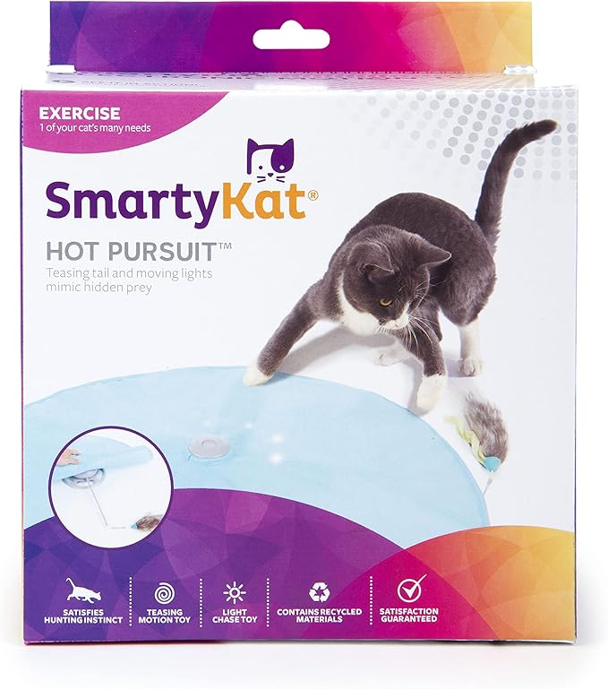 SmartyKat Hot Pursuit Electronic Concealed Motion Cat Toy, Battery Powered - Blue, One Size