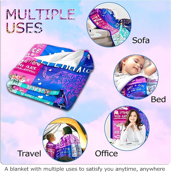 Elephant Blanket Ultra Soft Flannel Throw Blanket Lightweight Cozy Plush Blanket for Elephant Gifts for Lovers 50"X40"