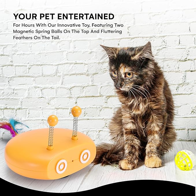 Black Rhino Interactive Cat Toy - Cat Laser Toy Automatic Motion Activated - Adjustable Speed Laser Cat Toy with Circulation Light - Rechargeable Electronic Smart Pet Toys for Indoor Exercise