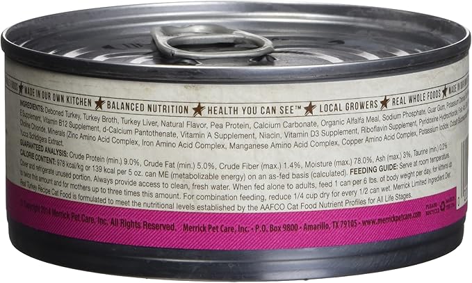 Merrick Limited Ingredient Diet Real Turkey Recipe Cat 24/5Z