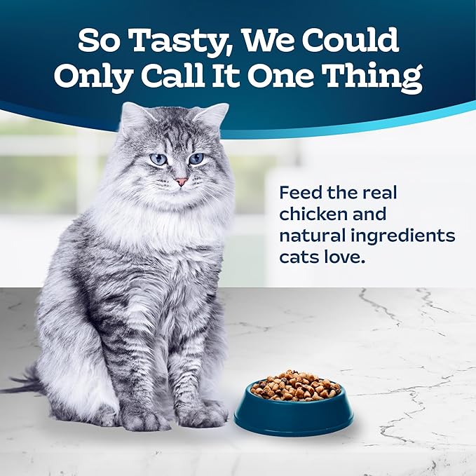 Blue Buffalo Tastefuls Adult Dry Cat Food for Weight Management & Hairball Control, Made in the USA with Natural Ingredients, Chicken Recipe, 7-lb Bag